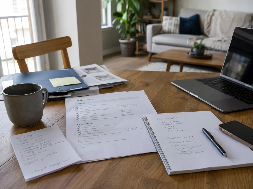 Move planning with checklists