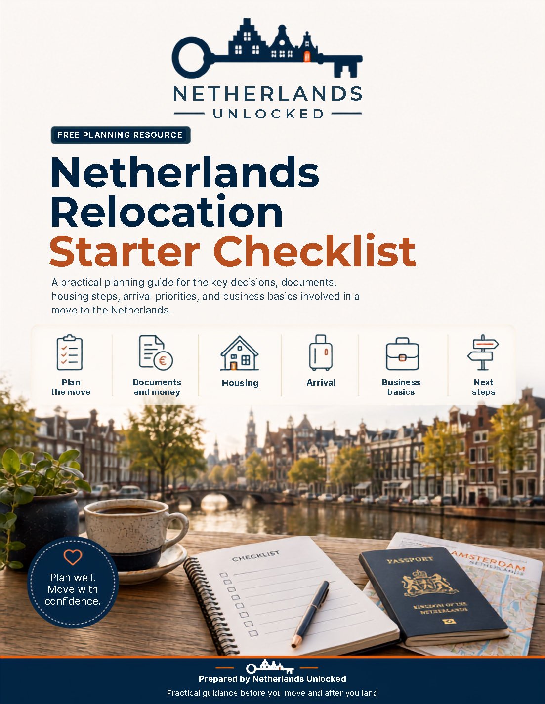 Netherlands Unlocked Free Relocation Starter Checklist Cover